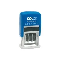 Bilde av Colop Datumstempel mit Text Mini-Dater, Tradisjonell, Datostempel, Plast, 12 x 25 mm, Blå, Plast Kontorartikler - Frimerker - Standard stempler