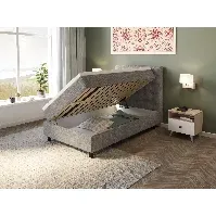 Bilde av Comfort seng med oppbevaring 120x200 - lysegrå