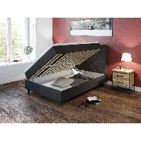 Bilde av Comfort seng med oppbevaring 140x200 - antrasitt