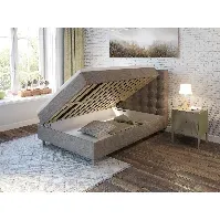 Bilde av Comfort seng med oppbevaring 140x200 - beige