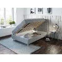 Bilde av Comfort seng med oppbevaring 140x200 - lys grå