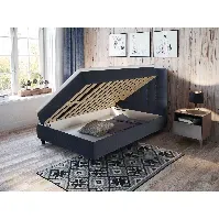 Bilde av Comfort seng med oppbevaring 140x200 - mørk blå