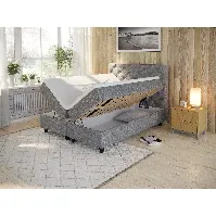 Bilde av Comfort seng med oppbevaring 160x200 - lys grå