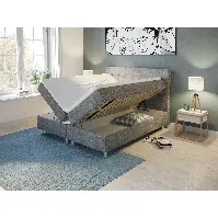 Bilde av Comfort seng med oppbevaring 180x200 - lys grå