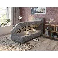 Bilde av Comfort seng med oppbevaring 90x200 - lys grå