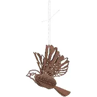 Bilde av Cooee Design Paper Bird ornament 2-pack, coffee Juleoppheng