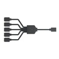 Bilde av Cooler Master Addressable RGB 1-to-5 Splitter Cable - Viftestrømsplitter - 3-pins viftekontakt (hann) til 3-pins viftekontakt (hunn) - 5 V - 58 cm PC-Komponenter - Kjøling og modifikasjoner - Diverse kjøling