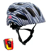 Bilde av Crazy Safety - Stripes Bicycle Helmet - Dark Blue (160101-02-01) - Leker