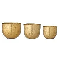 Bilde av Creative Collection - Set of 3 - Bati Flowerpots - Brass (82059653) - Hjemme og kjøkken