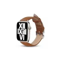 Bilde av Crong Noble Band - Apple Watch ekte skinnrem 42/44/45/49 mm (Mokka) Helse - Pulsmåler - Tilbehør