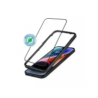 Bilde av Crong antibakterielt 3D panserglass - 9H fullskjerm herdet glass iPhone 14 Pro + installasjonsramme Tele & GPS - Mobilt tilbehør - Diverse tilbehør