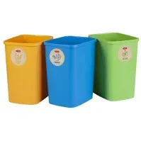 Bilde av Curver avfallsbeholder for separering blå gul grønn (KE02174-999-13) Rengjøring - Avfaldshåndtering - Bøtter & tilbehør
