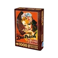 Bilde av D-Toys Puzzle 1000 Gamle plakater av Marlene Dietrich Leker - Spill - Gåter