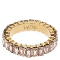 Bilde av DARK Baguette Crystal Ring Champagne Size 4 Hjem & tilbehør - Smykker - Ringer