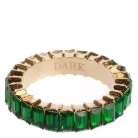 Bilde av DARK Baguette Crystal Ring Green Size 1 Hjem & tilbehør - Smykker - Ringer