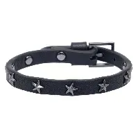 Bilde av DARK Leather Star Stud Bracelet Mini Black With Gun Hjem & tilbehør - Smykker - Armbånd