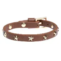 Bilde av DARK Leather Star Stud Bracelet Mini Congnac Hjem & tilbehør - Smykker - Armbånd