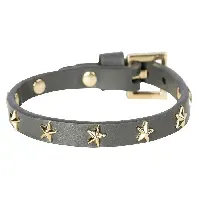 Bilde av DARK Leather Star Stud Bracelet Mini Dark Grey Hjem & tilbehør - Smykker - Armbånd