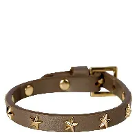Bilde av DARK Leather Star Stud Bracelet Mini Dark Taupe Hjem & tilbehør - Smykker - Armbånd