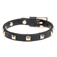 Bilde av DARK Leather Stud Bracelet Mini Black Hjem & tilbehør - Smykker - Armbånd