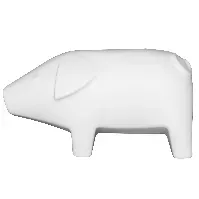 Bilde av DBKD Swedish Pig Large, 23 cm, hvit Figur