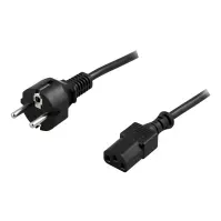 Bilde av DELTACO DEL-110M - Strømkabel - CEE 7/7 (hann) til IEC 60320 C13 - AC 250 V - 10 A - 3 m - rett kontakt - svart PC tilbehør - Kabler og adaptere - Strømkabler