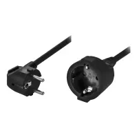 Bilde av DELTACO DEL-112E - Strømforlengelseskabel - CEE 7/7 (hann) til CEE 7/4 (hunn) - 10 m - 90°-kontakt, rett kontakt - svart PC tilbehør - Kabler og adaptere - Strømkabler