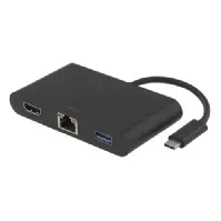 Bilde av DELTACO DELTACO USB-C dokkingstasjon, svart Adaptere og omformere,Kablar,USB-hub