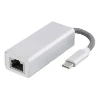 Bilde av DELTACO DELTACO USB-C nettverksadapter, sølv Adaptere og omformere,Kablar