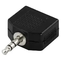 Bilde av DELTACO DELTACO Y-adapter for lyd, 1 x 3,5 mm ha til 2 x 3,5 mm ho Kablar,Sound