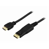 Bilde av DELTACO DP-3010 - Adapterkabel - DisplayPort til HDMI-kabel - 1 m - sort PC tilbehør - Kabler og adaptere - Adaptere