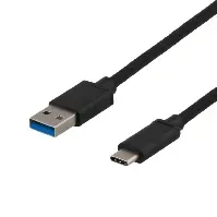 Bilde av DELTACO Deltaco Ladekabel USB-A til USB-C, 1 m, svart Ladere og kabler,Elektronikk,Ladere &amp; kabler