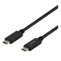 Bilde av DELTACO Deltaco Ladekabel USB-C til USB-C, 1 m, svart Ladere og kabler,Elektronikk,Ladere &amp; kabler