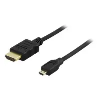 Bilde av DELTACO HDMI-1023 - HDMI-kabel med Ethernet - mikro-HDMI hann til HDMI hann - 2 m - svart PC tilbehør - Kabler og adaptere - Videokabler og adaptere