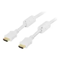 Bilde av DELTACO - HDMI-kabel med Ethernet - HDMI hann til HDMI hann - 50 cm - hvit PC tilbehør - Kabler og adaptere - Videokabler og adaptere