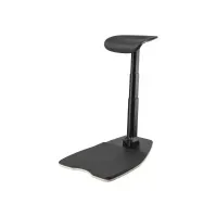 Bilde av DELTACO Office Premium - Lærestol - ergonomisk - kurvet kant - polyuretanskum - svart interiørdesign - Stoler & underlag - Kontorstoler