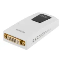 Bilde av DELTACO PRIME USB3-DVI - Ekstern videoadapter - USB 3.0 - DVI - hvit PC-Komponenter - Skjermkort & Tilbehør - USB skjermkort
