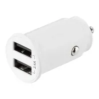 Bilde av DELTACO USB-CAR125 - Bilstrømadapter - 12 watt - 2.4 A - 2 utgangskontakter (2 x USB) - hvit Tele & GPS - Batteri & Ladere - Billader