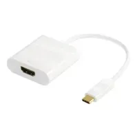 Bilde av DELTACO USBC-HDMI1 - Ekstern videoadapter - USB-C 3.1 - HDMI - hvit PC-Komponenter - Skjermkort & Tilbehør - USB skjermkort