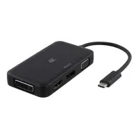 Bilde av DELTACO USBC-MULTI - Ekstern videoadapter - USB-C 3.1 - DVI, HDMI, DisplayPort, VGA - sortering PC-Komponenter - Skjermkort & Tilbehør - USB skjermkort