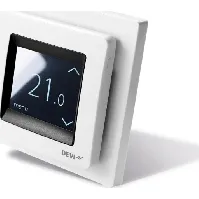 Bilde av DEVIreg Touch Termostat med gulvføler, Design ramme, Hvit Tekniske installasjoner > Varme