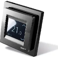 Bilde av DEVIreg Touch Termostat med gulvføler, Design ramme, Sort Tekniske installasjoner > Varme