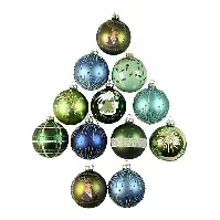 Bilde av DGA - 12 pcs - Christmas Ornament box - Green/Blue (1131436) - Hjemme og kjøkken