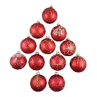 Bilde av DGA - 12 pcs - Christmas Ornament box - Red (1131487) - Hjemme og kjøkken