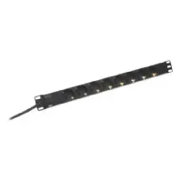 Bilde av DIGITUS DN-95401 - Flerkoplingslist (kan monteres i rack) - inngang: strøm - utgangskontakter: 8 (strøm) - 19 - 2 m kabel - svart PC & Nettbrett - Rack skap - Tilbehør