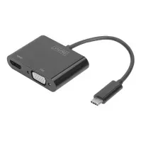 Bilde av DIGITUS - Ekstern videoadapter - USB-C 3.1 - HDMI, VGA - svart PC-Komponenter - Skjermkort & Tilbehør - USB skjermkort