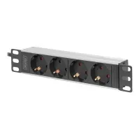 Bilde av DIGITUS - Flerkoplingslist (kan monteres i rack) - AC 250 V - 4000 watt - inngang: CEE 7/4 - utgangskontakter: 4 (4 x strøm) - 1U - 10 - 2 m kabel PC & Nettbrett - UPS - Tilbehør UPS