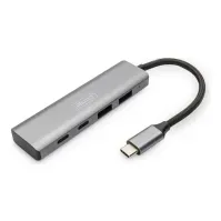 Bilde av DIGITUS - Hub - USB-C, 4 port - 2 x USB + 2 x USB-C - stasjonær PC tilbehør - Kabler og adaptere - USB Huber