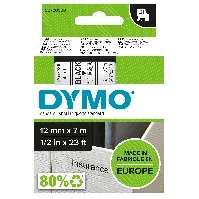 Bilde av DYMO - D1® Tape 12mm x 7m black on transparent (S0720500) - Kontor og skoleutstyr