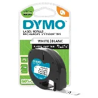 Bilde av DYMO - LetraTag Tape 12mm x 4m (Black on white) (S0721660) - Kontor og skoleutstyr